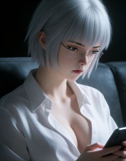 白老板加猫耳毫无违和感 灵笼 白月魁 AI绘画 国漫女神 动漫动画