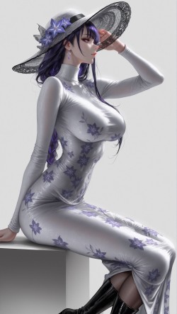 原神 雷电将军 多角度服装及侧颜展示 游戏二次元 Ai绘画