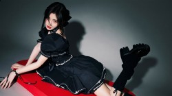 鞠婧祎黑色裙子美女壁纸 2024王者荣耀共创之夜