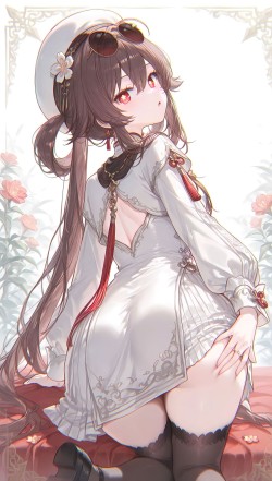 二次元游戏少女 原神 胡桃 手机超清壁纸图片