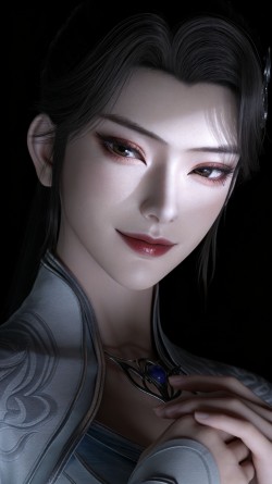 斗破苍穹 青仙子美图壁纸 黑色背景 竖图手机版