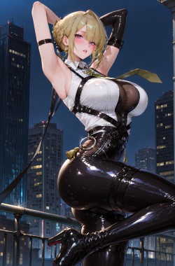 二元次游戏美女角色 绝区零 伊芙琳 皮裤