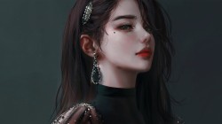 少女 脸 厚涂画风 动漫美女壁纸