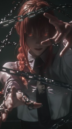 电锯人 玛奇玛 ai绘画 壁纸分享