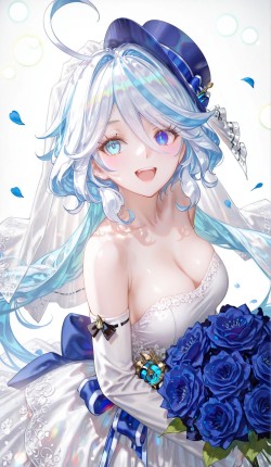 芙宁娜花嫁 原神 游戏人物壁纸图片