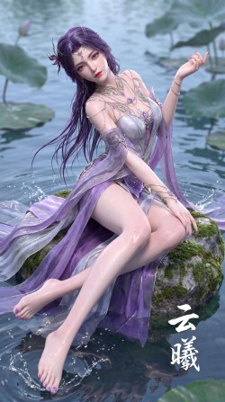 完美世界 云曦 动漫女主 国漫女神高清壁纸写真 AI写实