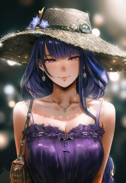 天晴了，我想我们该出门了？原神 雷电将军 八重神子 夏天