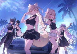 脸红 汽车 吊袜带 露营 短裤 裙子 天空 尾巴 树 翅膀 眨眼