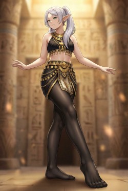 葬送的芙莉莲 异域风情热舞，黑丝袜裤袜