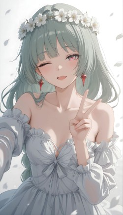 鸣潮弗洛洛，花海温馨舒适美感的二次元壁纸