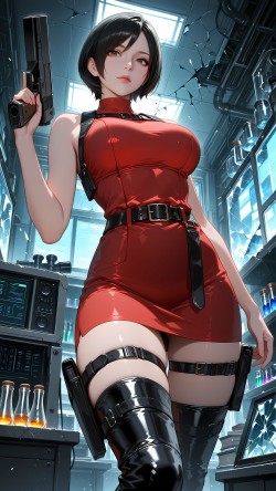 ai绘画 艾达王 生化危机 二次元 手机壁纸