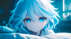 原神 蓝色头发眼睛 芙宁娜 桌面壁纸