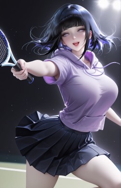 阳光健康，积极向上，活泼开朗。二次元日漫火影忍者日向雏田