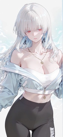 共鸣者档案前瞻 绯雪 依旧绿泡泡好看美图 鸣潮 手机壁纸 二次元