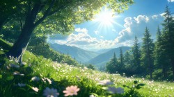 山岚晴昼风景桌面壁纸