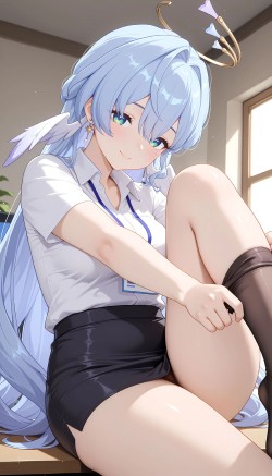 知更鸟职业装 游戏崩坏星穹铁道角色壁纸 黑丝袜