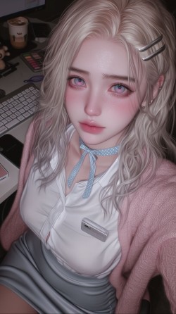 职业装美女 Ai生成 甜妹女孩 好看壁纸 唯美