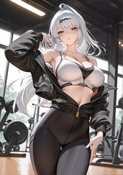 二次元游戏绝区零 仪玄 健身 手机壁纸 瑜伽裤 皮裤