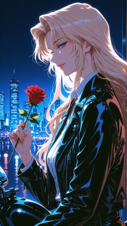 名侦探柯南 贝尔摩德姐姐 皮衣摩托帅气