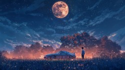 动漫男孩壁纸 独自壁纸 艺术家壁纸 汽车 墙纸高清