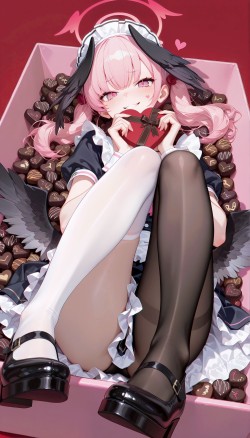 游戏角色人物手机壁纸 情人节限定 黑丝美腿