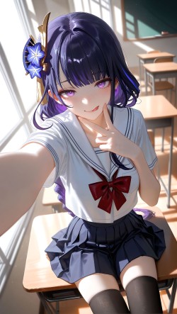 原神之高中生？八重神子 雷电将军 神里绫华 胡桃