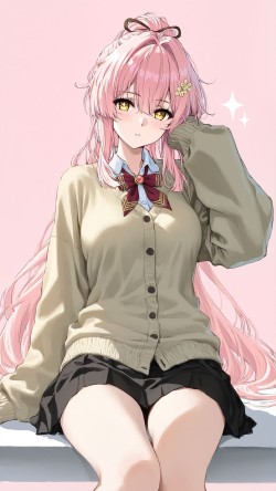 游戏鸣潮 爱弥斯剧情 漂泊者 超短裙 粉色头发