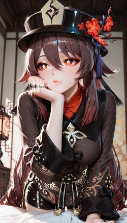 胡桃 原神游戏人物 加强版 AI绘画生成 图片大赏