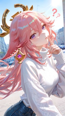 原神 甘雨 八重神子 梦见月瑞希 神里绫华 想尝尝我的口红？