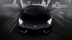 黑色兰博基尼，超级跑车，兰博基尼桌面壁纸