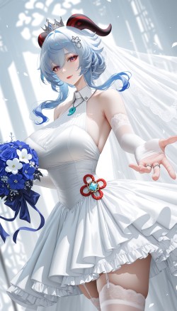 旅行者梦中的花嫁 原神二次元游戏壁纸