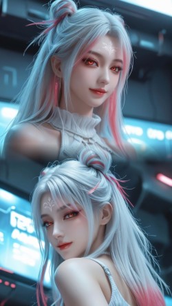 克金玩家南小橙手机壁纸锁屏壁纸桌面，眼神很有魅力。国漫女神美女