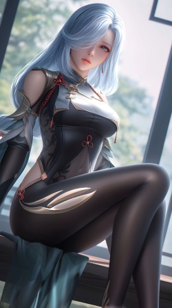 申鹤小姨！占领世界～！#原神 #申鹤 #美图分享