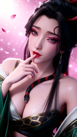 龙娇男4k壁纸手机壁纸 牧神记动漫国漫女神美女 蛇 福利