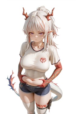 明日方舟年 可爱微胖 调皮二次元游戏角色少女