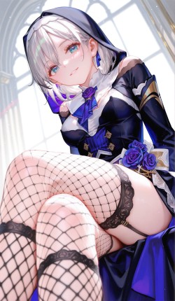 卡莲卡斯兰娜 崩坏三 渔网袜 游戏美图