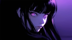 Anime Girl With Purple Eyes 紫眼睛的动漫女孩壁纸 二次元漫画平台