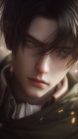 颜值 进击的巨人 超酷帅气 利威尔 ai绘画壁纸