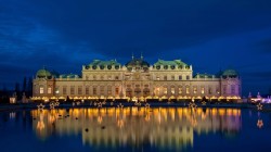 维也纳美景宫的圣诞市场2k风景壁纸