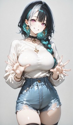 挑染发#二次元#极品身材