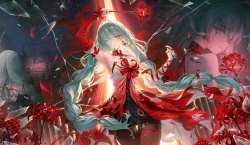 鸣潮 费洛洛 二次元电脑桌面壁纸 哭泣 连衣裙 眼罩 眼泪 双马尾