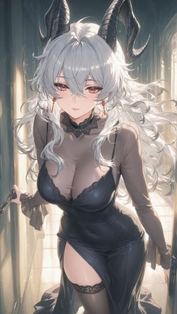 鸣潮游戏角色女团 赞妮 奥古斯塔 尤诺 卡提希娅，礼服旗袍美腿丝袜