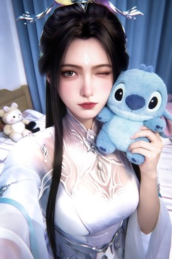 陆雪琪可爱自拍版 现代居家 诛仙动画 相机滤镜