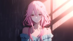 粉色长发动漫女孩楪祈4K壁纸3840x2160