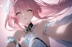 《鸣潮》爱弥斯，二次元游戏平板电脑壁纸桌面，粉色头发女孩，游戏剧情