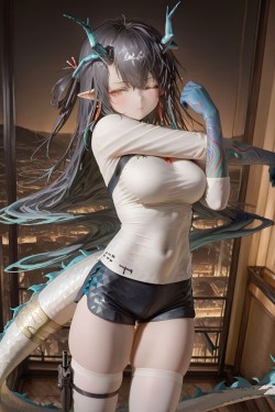 小西瓜 明日方舟 夕 俏皮 二次元游戏角色 可爱女孩