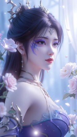 动漫国漫 神墓 梦可儿 紫色魅惑 国漫女神 壁纸分享 这也太好看了