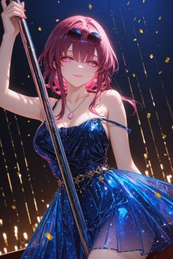 钢管舞娘 蓝色系礼服 原神 崩坏星穹铁道