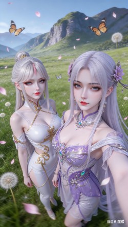 小医仙X凤青儿抛开剧情不谈极限二选一，国漫女神高清壁纸，户外自拍