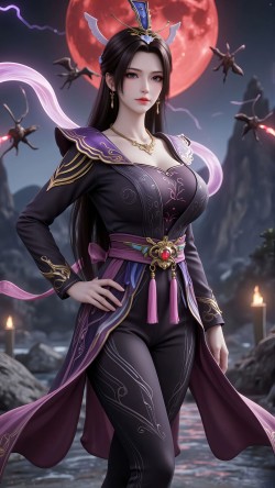 遮天 紫霞紫府圣女。高清图片 动漫美图 绝美